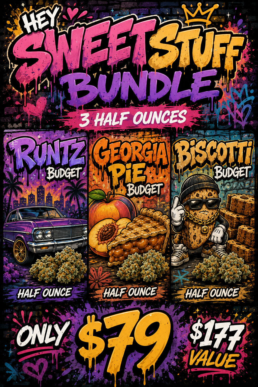 Hey Sweet Stuff Bundle - 3 Half oz THCA (Budget)