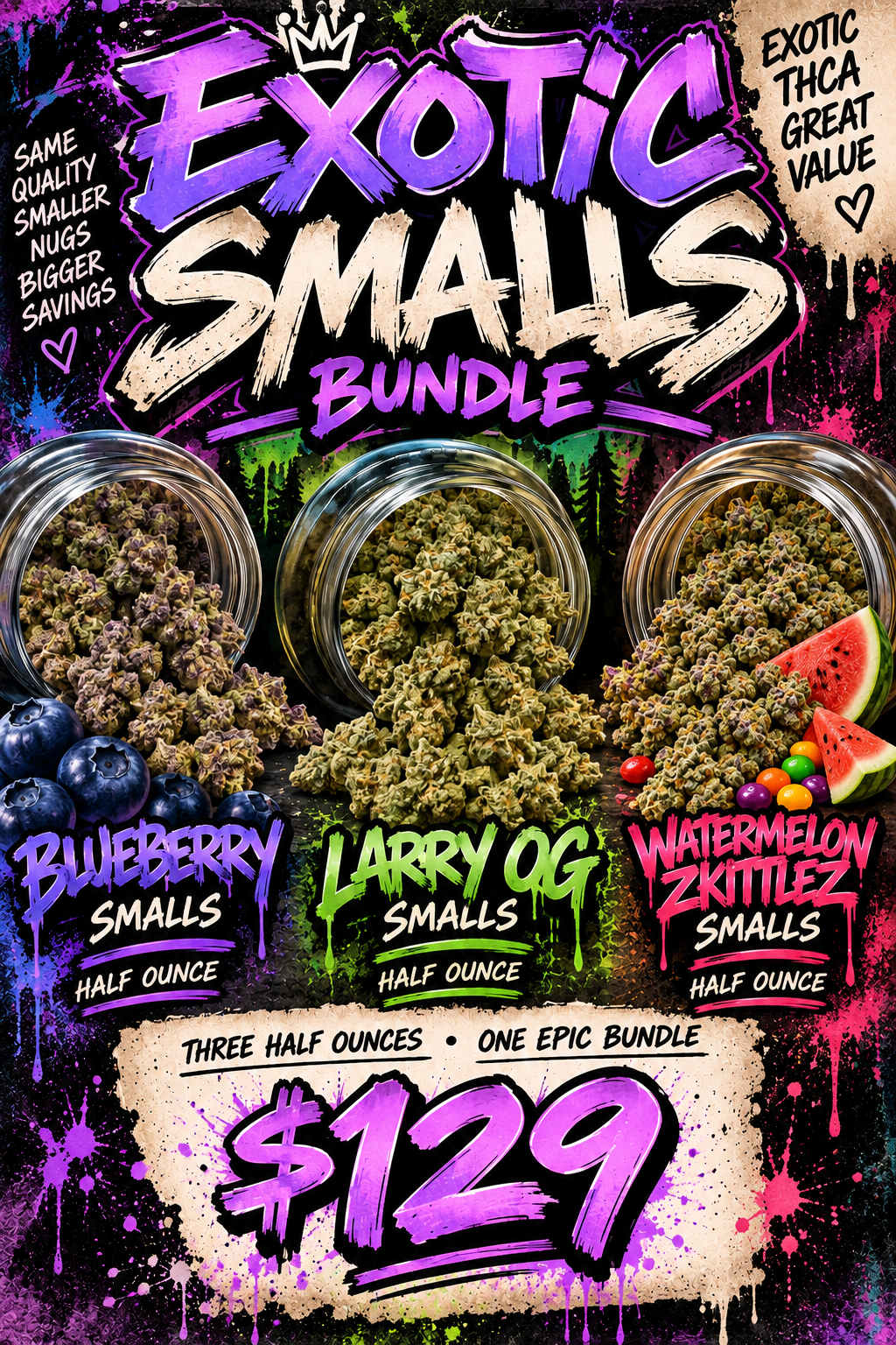 Exotic Smalls Variety Bundle - 42 g THCA (Exotic)