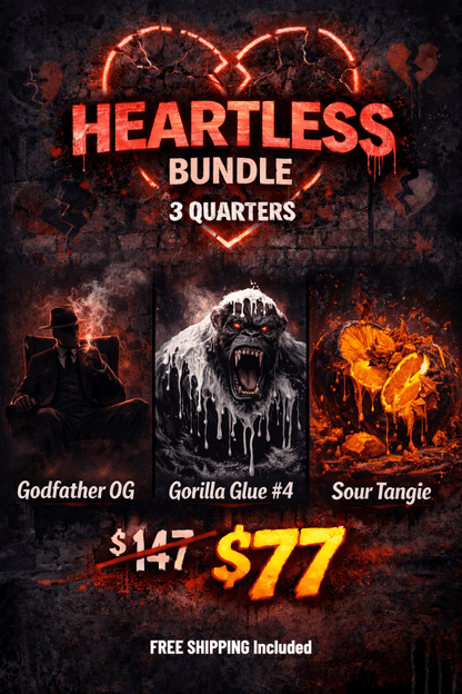 Heartless Bundle - Godfather OG, Gorilla Glue 4, Sour Tangie THCA Flower